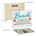 thumbnail image 2 of JennyGems Beach House Decor, Beach Bathroom Wall Decor, Inspirational Gifts, Coastal Nautical Decor Beach Signs Coastal Farmhouse Decor (Beach A Place To Lose Your Mind and Find Your Soul), 2 of 9