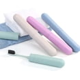 thumbnail image 2 of Hooqict Paquete de 4 estuches para cepillos de dientes de viaje, soporte portátil para cepillos de dientes de viaje, cubierta protectora de plástico para contenedores de cepillos de dientes para viaje, 2 of 7