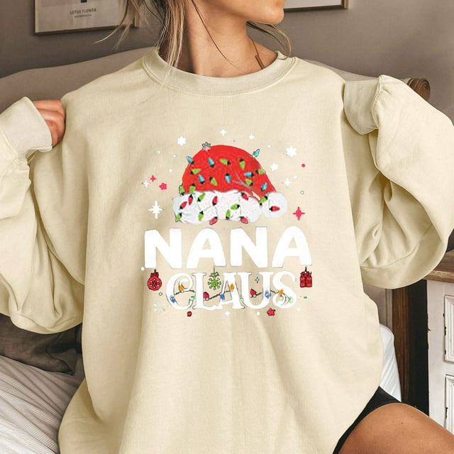 Aqestyerly Haut de Noël pour Femme Mode Femme T-Shirt à Manches Longues à Col Rond Imprimé Blouse Ample Hauts