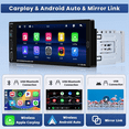 thumbnail image 3 of 6.9 Inch Wireless Carplay Car Stereo Single Din Touchscreen Car Radio, Android Auto Bluetooth Mirror Link FM Mic SWC, 3 of 7