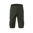 thumbnail image 2 of VISgogo Men Sports Casual Shorts, Elastic Waist Solid Color Pockets Loose Straight Short Pants, 2 of 4