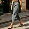 thumbnail image 6 of Nolissa Women's Elastic Waist Capri Pants Casual Loose Cropped Trousers with Pockets, 6 of 7