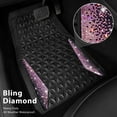 thumbnail image 4 of CAR GRAND Bling diamond rubble automotive floor mats full set anti-slip water proof universal fit glitter crystal sparkly shining rhinestone girl woman lady femal Black Pink, 4 of 9