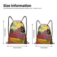 thumbnail image 2 of Japuie Beautiful African Woman Print Drawstring Backpack,Drawstring Bags, Draw String Back Bag,Sport Gym Bag for Sports, Gym, Travel, Swimming, Beach -Small, 2 of 7