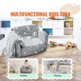 thumbnail image 2 of KFFKFF Canapé pour Enfants Transformable, Fauteuil Canapé pour Enfant Lumineux, Canapé pour Enfant à Double Usage Qui Se Convertit en Chaise Longue, Canapé pour Tout-Petit Ultra Moelleux à Bascule pour Détente et Sommeil, 2 of 9