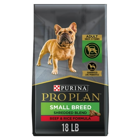 UPC: 0038100190697 | Purina Pro Plan High Protein Small Breed Dog Food  Shredded Blend Beef & Rice Formula  18 lb. Bag