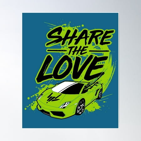 Youth Share The Love Stephen Sharer Youth Adult Shirt Youtuber Shirt Stephen Sharer Sharerghini Shirt Poster Wall Art, Modern Wall Decor For Living Room Bedroom, 12x18 UNFRAMED