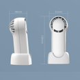 thumbnail image 2 of Ventilador de escritorio, ventilador de mano, carga USB con 3 velocidades, ideal para viajes y camping, y de bajo ruido. Blanco, 2 of 3