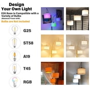 SUNMORY 3 Lights Floor Lamp for Living Room, 78 Tall Standing Lamp with Hanging Drum Shade, Modern Arc Floor Lamps with Heavy Base, Mid Century Arched Tree Floor Lamp for Bedroom, Office, Corner
