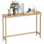 Console Table, Entryway Table, Narrow Sofa Table, 39" Bamboo Hallway Table for Entryway, Living Room, Bedroom, Foyer, Natural