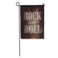 thumbnail image 1 of KDAGR Abstract Rock and Roll Music Old Rusty Wall Album Antique Character Garden Flag Decorative Flag House Banner 12x18 inch, 1 of 2
