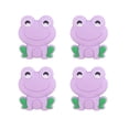 thumbnail image 1 of 4 Pack Frog Knitting Needle Stoppers Knitting Needles Silicone Point, 1 of 8