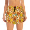 thumbnail image 2 of Balery Daisy maple fall Pantalones cortos deportivos para mujer con forro y dos bolsillos, elásticos, para entrenamiento, gimnasio, yoga-Medium, 2 of 7
