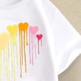 thumbnail image 5 of QINGFSAP Boys Girls Crew Neck Short Sleeve Tee Cotton Rainbow Heart Graphic Print Casual Fashion Summer Basic Tops for 2-12T, 5 of 5