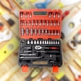 thumbnail image 2 of Abody 53pcs Ratchet Wrench & Socket Tools Set 1/4-inch Drive Screwdriver Repairing Kit Combination Socket Wrench Drive Socket Set with Storage Case for Home Car Automobile Bike Mechanic Projects, 2 of 6