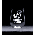 thumbnail image 3 of C&M Personal Gifts 17 oz Otterly Wasted Funny Stemless Wine Glass, 3 of 5