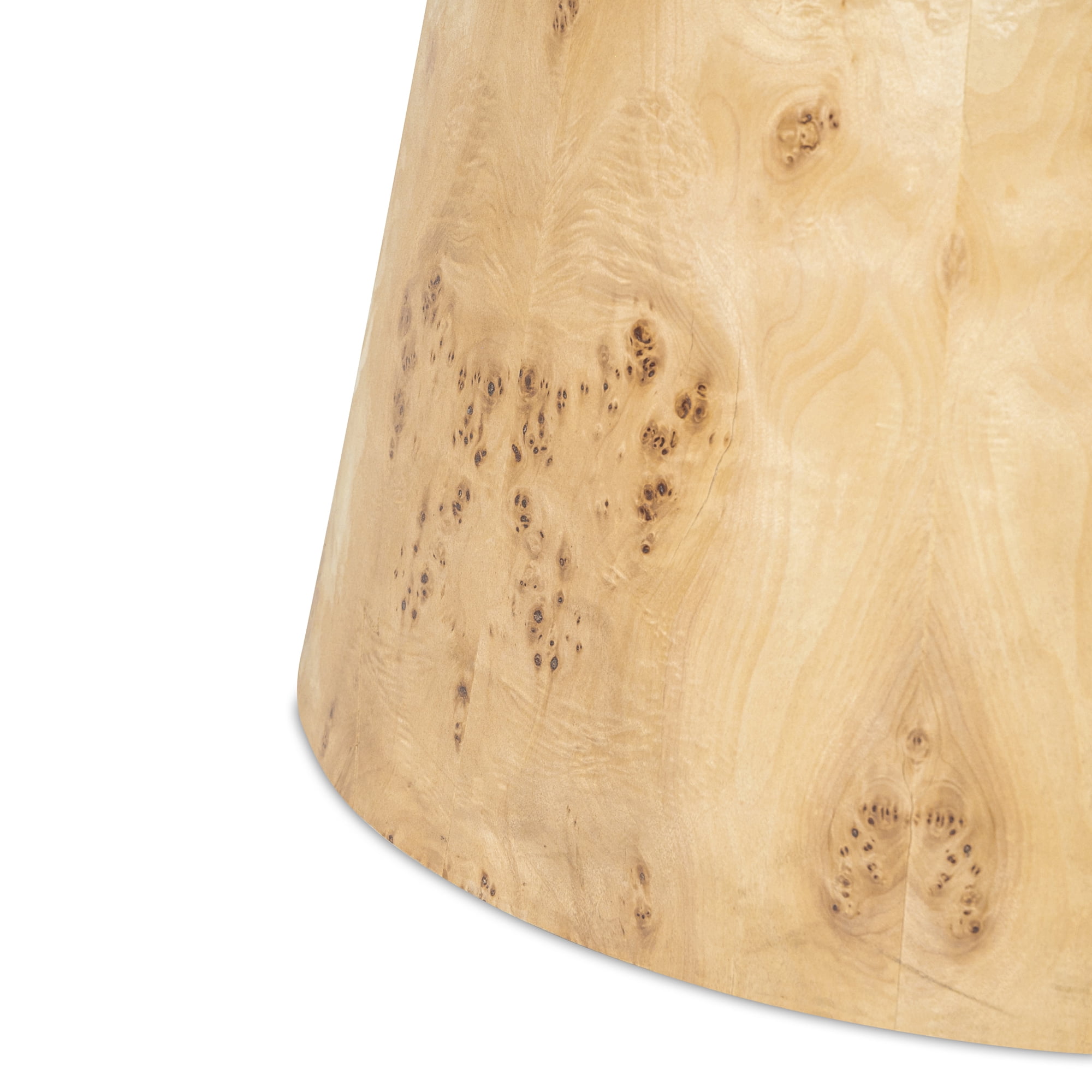 Ox Bay Gabriel 48" Round Burl Wood Dining Table – Natural Finish, Seats 4, Transitional Kitchen & Dining Room Table