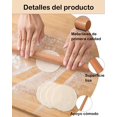 thumbnail image 3 of Rodillo Para Masa, 2 Rodillos de Repostería de Madera de Haya, 25 cm y 30 cm, Ideal para Amasar Pizza, Pasteles, Galletas y Fondant, Superficie Lisa y Fácil de Limpiar, 3 of 4