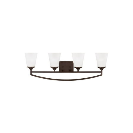

Four Light Bathroom Light Fixture-Bronze Finish-Led Lamping Type Bailey Street Home 73-Bel-2755412