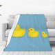 thumbnail image 1 of Balery Cute Ducky Manta de Felpa Suave y Acogedora – Cobija de Franela Aterciopelada para Cama, Lavable y Cálida para Sofá, Mascotas, Transpirable-50"x40", 1 of 7