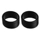 thumbnail image 1 of Paquete de 2 anillos de fijación para agarre de raqueta de tenis de 2,5 cm con extremos sellados de envoltura de bucle Negro, 1 of 9