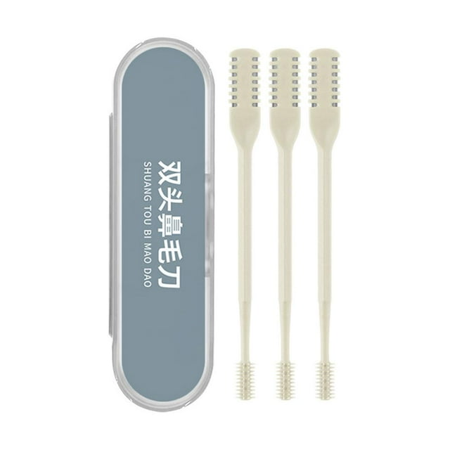 Mini Manual Nose Hair Razor, Set of 3pcs, Hair Removal Tool, Washable, Nose Trimmer, Safe for Everyone, Comes with Box, Suitable for All Ages