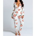 thumbnail image 1 of Mialoley Combinaison de Sommeil pour Femmes Manches Longues Col en V Imprimé Pyjama de Noël, 1 of 5