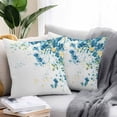 thumbnail image 3 of Outdoor Pillow Cover Blue Green Yellow Flowers Set of 2 Waterproof Throw Pillowcases Watercolor Spring Decorative Patio Furniture Pillows for Couch Garden Indoor & Outdoor Use, 3 of 9