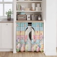thumbnail image 6 of Easter Kitchen Curtains 45 Inch Length, Colorful Wooden Grain Easter Bunny Eggs Farmhouse Flower Tiers Curtains for Bathroom Bedroom Cafe, Light Filtering Window Treatment Drapes 2 Panels 42"Wx45"L, 6 of 8