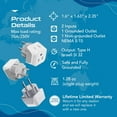 thumbnail image 3 of Ceptics CT-14 Israel, Palestine Travel Adapter Plug - Type H (3-Pack), 3 of 8