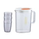 thumbnail image 2 of Jarra de agua resistente al calor para , jarra de agua con tapa , blanco tazas blanco con 3 tazas Soledad Hervidor de agua fría, 2 of 8