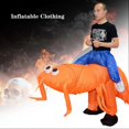 thumbnail image 2 of Shrimp Infant Costume Blowup Big Mantis-shrimp Rider-fancy-dress Colorful Funny Air-costume For Adults, 2 of 5