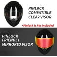 thumbnail image 4 of ILM Motorcycle Helmet Full Face with Pinlock Compatible Clear&Tinted Visors and Fins Street Bike Motocross Casco DOT(Gloss Black, X-Large), 4 of 7