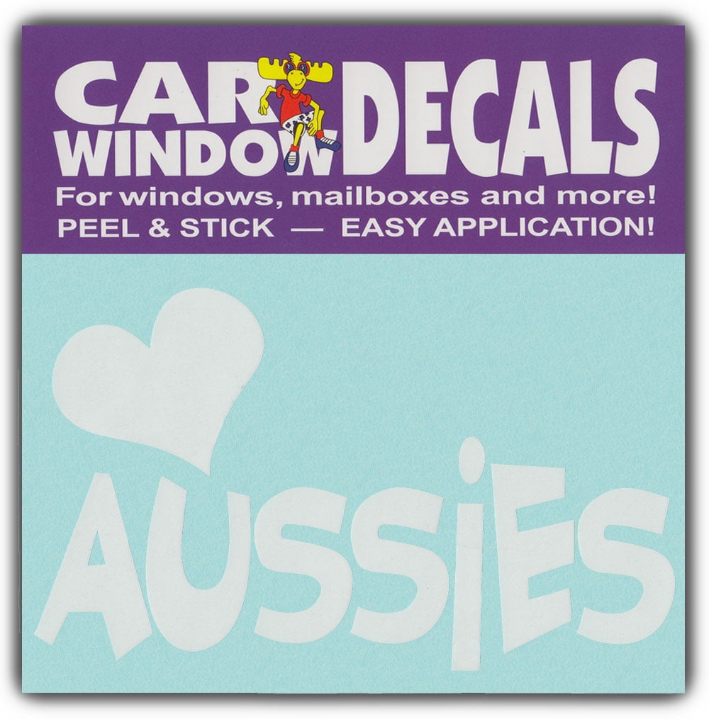 Car Window Decals I Love Aussies Australian Shepherd Stickers Cars Trucks