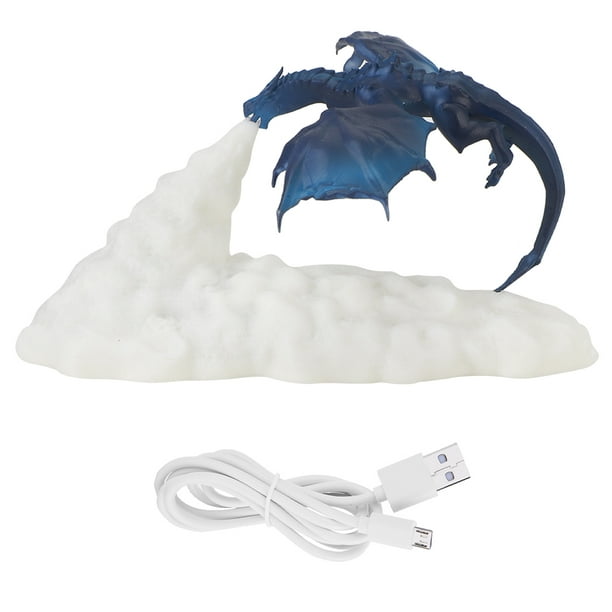 Fictory Veilleuse, Impression 3D feu Dragon en Forme de lumière Chevet Lampe  de Nuit USB Rechargeable pour la décoration intérieure Cadeau de noël 