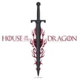 thumbnail image 2 of Women's Game of Thrones: House of the Dragon Flaming Sword Logo  Graphic Tee White 2X Large, 2 of 4