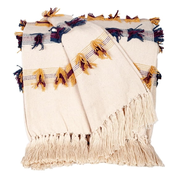 HomeStock Baroque Beauty Throw Blanket, Cozy Throw for All Living Spaces, Knitted Throw Blanket for Everyday Use-Color:Multicolor