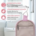thumbnail image 2 of Travel Toiletry Bag for Women, Makeup Bag Organizer with Hanging Hook Portable Cosmetic Toiletries Case, Make up Accessories for Men, Pink, 2 of 10