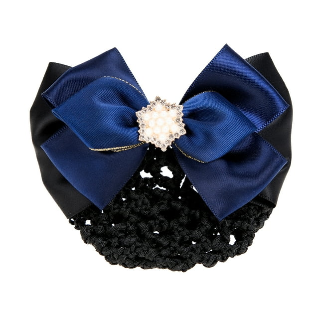 Chignon Couverture Nœud Papillon Filet Perle Filet de Rinçage Accessoire pour Cheveux Femmes