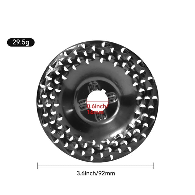 ZZkhGO Aggressive Wood Carving Disc, Anti-Clogging Carbon Steel 5 Inch Angle Grinder Attachment, Precision Balanced Wood Shaping Wheel for Woodworking Carving Shaping