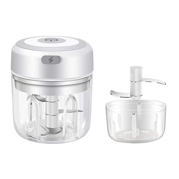 Advancent Triturador eléctrico de ajo y pimienta, molinillo portátil de acero inoxidable, herramienta de molienda, triturador de verduras, Cocina y Comedor Blanco