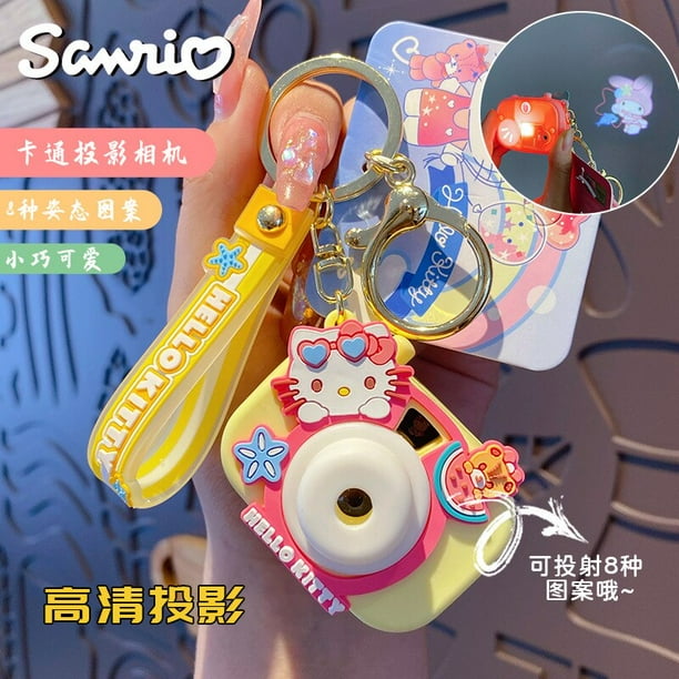 LLavero de cámara Sanrio de dibujos animados, Hello Kitty, exquisito My Melody Pochacco Cinnamoroll, colgante de Bolsa Escolar Kuromi Fivean unisex
