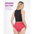 thumbnail image 2 of LadyMelex Womens High Waisted Knickers (M-L-XL-XXL-3XL) Full Back Coverage Comfy Stretchy, Pack of 5, Soft Color, M, 2 of 5