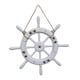 thumbnail image 2 of Decoración rústica de madera con forma de timón de barco, para colgar en la pared Blanco, 2 of 8