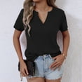 thumbnail image 5 of Wlynlyn Womens Tops Short Sleeve Shirts Casual V Neck T Shirts Solid Color Basic Tees Top Blouses XXL, 5 of 8
