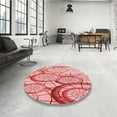 thumbnail image 4 of Ahgly Company Machine Washable Indoor Square Transitional Grapefruit Red Area Rugs, 4' Square, 4 of 7