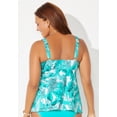 thumbnail image 2 of Swimsuits for All Women's V-Neck Flowy Tankini Top, 2 of 5