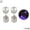 purple, variant on Wmool 1PAIR LED GLOW-IN-THE-DARK EARRINGS lighted round stud flash party holiday·