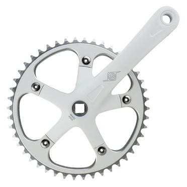 Origin8 Track Crankset 165mm White 46T x 1/8" JIS Single Speed Fixed Gear Bike
