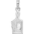thumbnail image 4 of Sterling Silver Polished Enameled Cheese Board W/Knife Pendant (Width 8) (Length 23.5) - Jbsp, 4 of 5